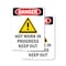 Signmission Hot Surface Sign, 10 in H x 7 in W, Plastic, Hot Work In Progress Keep Out OS-2PACK-DS-P-710-V-1365 - alternate 1